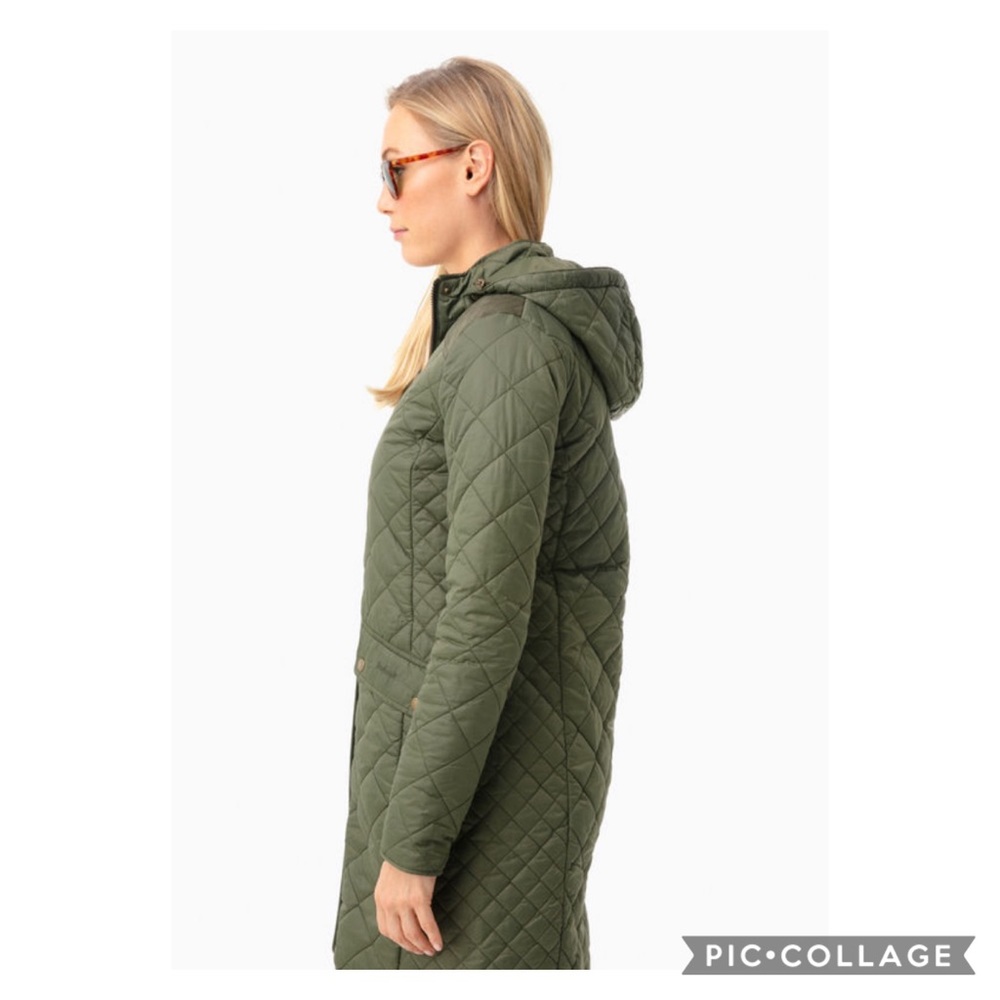 NEW! Barbour Olive Burne Quilt Jacket - Picture 2 of 11